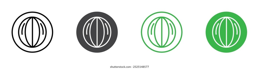 Watermelon icon Isolated on white background vector set