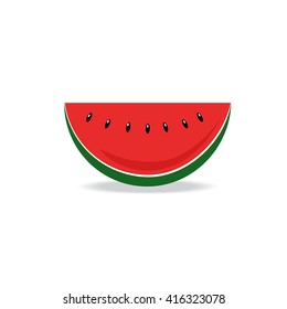 Watermelon Icon - Isolated On White Background - Vector Illustration, Graphic Design