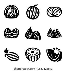 watermelon icon isolated sign symbol vector illustration - Collection of high quality black style vector icons
