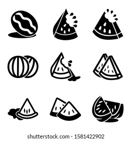 watermelon icon isolated sign symbol vector illustration - Collection of high quality black style vector icons
