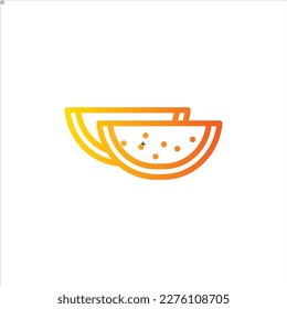 Wassermelonsymbol mit isoliertem Vektorgrafik und transparentem Hintergrund.