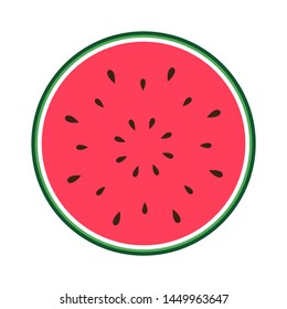 Watermelon Icon Isolated in White Background. Vector Illustration. EPS10