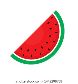 Watermelon icon. Juicy ripe fruit on white background