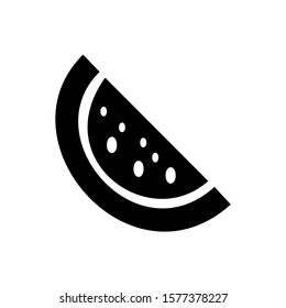 Watermelon icon. Juicy ripe fruit on white background