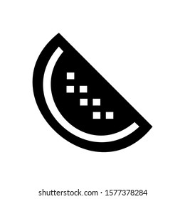 Watermelon icon. Juicy ripe fruit on white background