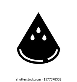 Watermelon icon. Juicy ripe fruit on white background