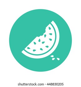 Watermelon icon. Juicy ripe fruit on white background