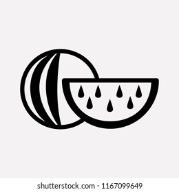 Watermelon icon line element. Vector illustration of watermelon icon line isolated on clean background for your web mobile app logo design.