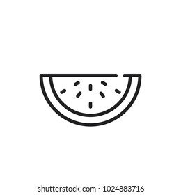 watermelon icon, line sign, vector illustration eps10