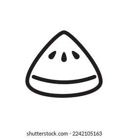 Icono de sandía, vector de línea de sandía adecuado para logotipo, web, aplicación