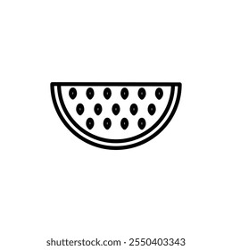 Watermelon icon linear logo isolated