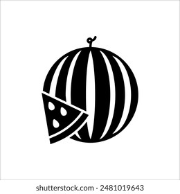Watermelon icon. Linear style sign for mobile concept and web design. watermelon symbol illustration.
