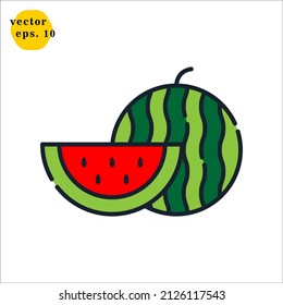 Vector de plantilla de diseño del logotipo de la sandía