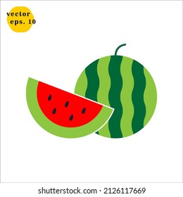 Watermelon-Symbol Logo-Design-Vorlage Vektorgrafik