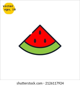 Watermelon Icon Logo Design Template Vector