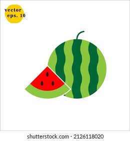 Watermelon-Symbol Logo-Design-Vorlage Vektorgrafik