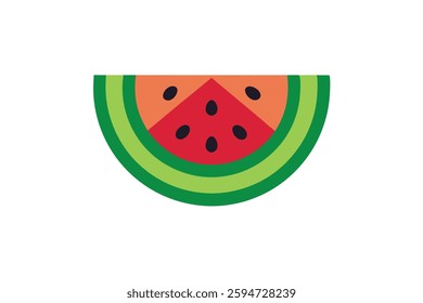 Watermelon Icon Logo Design Template - Vector Illustration