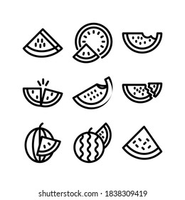 Watermelon icon or logo isolated sign symbol vector illustration - Collection of high quality black style vector icons
