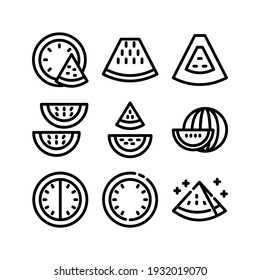 watermelon icon or logo isolated sign symbol vector illustration - Collection of high quality black style vector icons
