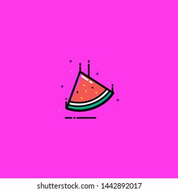 WATERMELON ICON FOR MOBILE, WEB, DEKSTOP APP OR PROJECT DESIGNER
