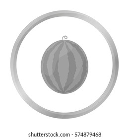 Watermelon icon monochrome. Singe fruit icon.