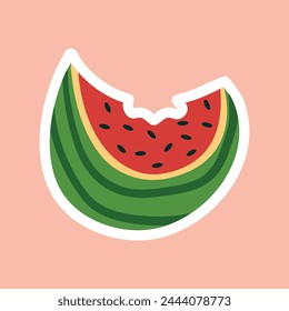 watermelon icon object sticker vector