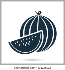 Watermelon icon on the background