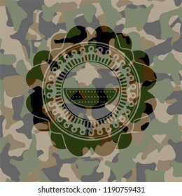 watermelon icon on camo texture