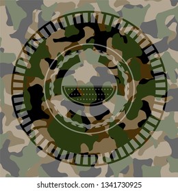 watermelon icon on camo texture