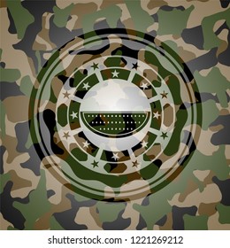 watermelon icon on camouflaged texture
