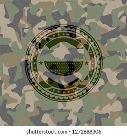 watermelon icon on camouflaged texture