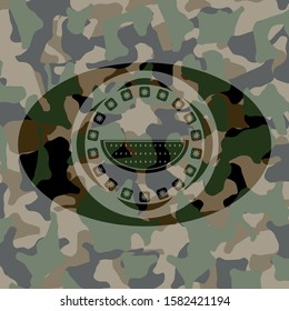watermelon icon on camouflaged texture