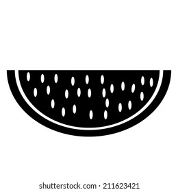 Watermelon icon on white background. Vector illustration.