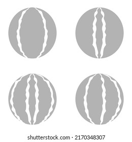 Watermelon icon on a white background, vector illustration