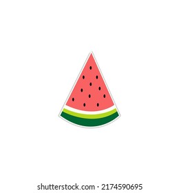 Wassermelonen-Symbol auf weißem Hintergrund