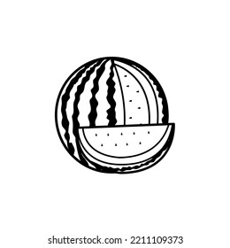 watermelon icon on white background. Perfect use for web, pattern, design, icon, ui, ux, etc.