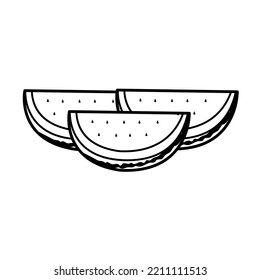 watermelon icon on white background. Perfect use for web, pattern, design, icon, ui, ux, etc.