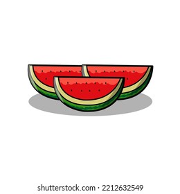 watermelon icon on white background. Perfect use for web, pattern, design, icon, ui, ux, etc.