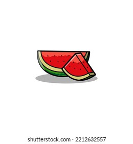 watermelon icon on white background. Perfect use for web, pattern, design, icon, ui, ux, etc.