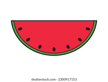 Watermelon icon on white background.