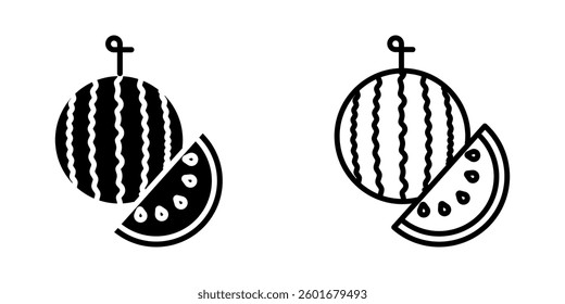 Watermelon icon on white background