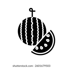 Watermelon icon on white background