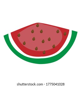 Wassermelonsymbol.Set auf weißem Hintergrund.Vektorgrafik EPS10