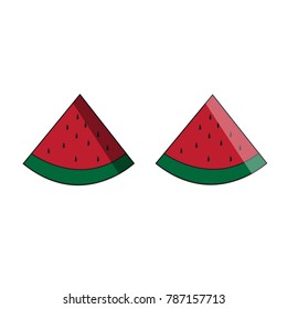 Watermelon icon on whitr background