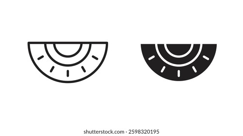 Watermelon icon outlined icon vector collection.