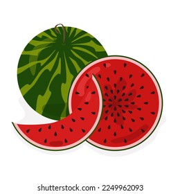 Watermelon icon set vector illustration design isolated
