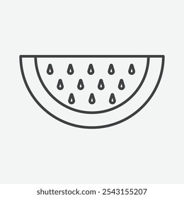 Watermelon icon set. vector illustration.