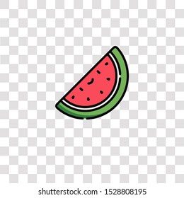 watermelon icon sign and symbol. watermelon color icon for website design and mobile app development. Simple Element from tropical collection for mobile concept and web apps icon.