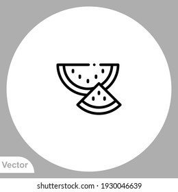 Watermelon icon sign vector symbol. Logo illustration for web and mobile