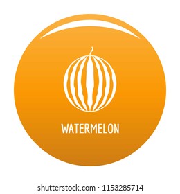 Watermelon icon. Simple illustration of watermelon vector icon for any design orange